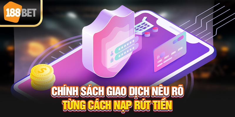 Chính sách giao dịch nêu rõ từng cách nạp rút tiền